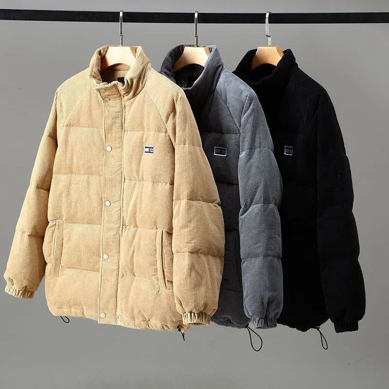 Cord-Winterjacken für Herren in Beige, Grau und Schwarz im Vergleich
