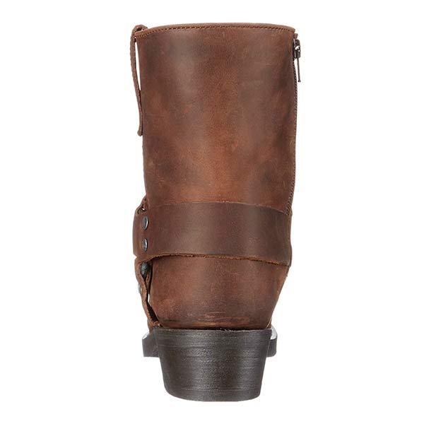 Rückansicht Cowboystiefel braun mit verstärktem Fersenriemen