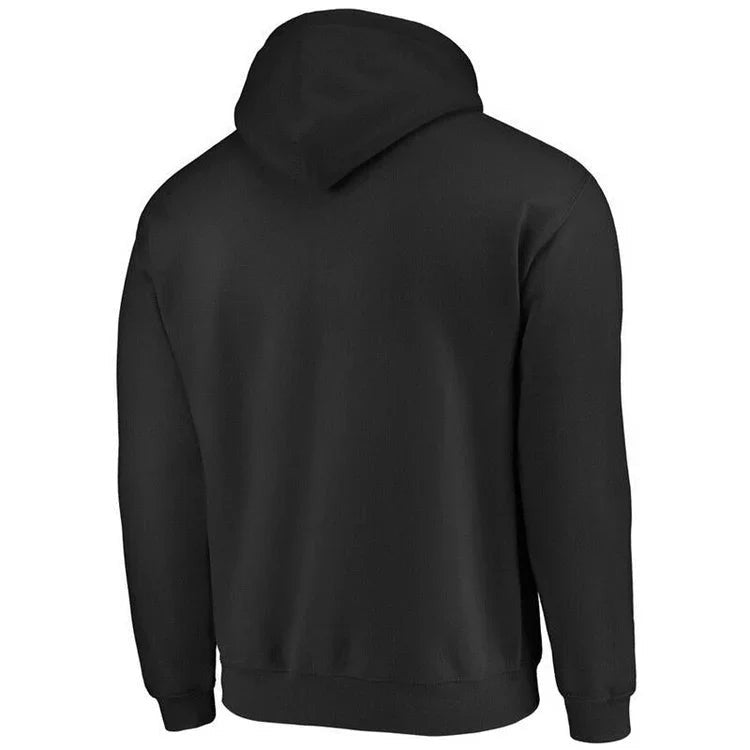 Schwarzer Hoodie mit Kapuze, Rückansicht ohne Aufdruck